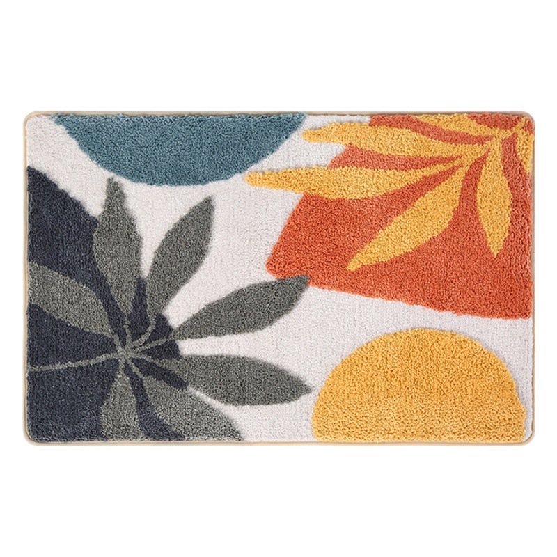 INS estilo flocado alfombra de piso alfombra de la sala de estar alfombra de la puerta alfombra de baño antideslizante baño estera del piso de la cocina casa