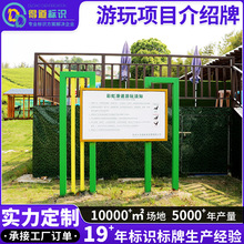 游玩项目介绍牌不锈钢标识牌户外立式标识牌景区地产商场导视牌