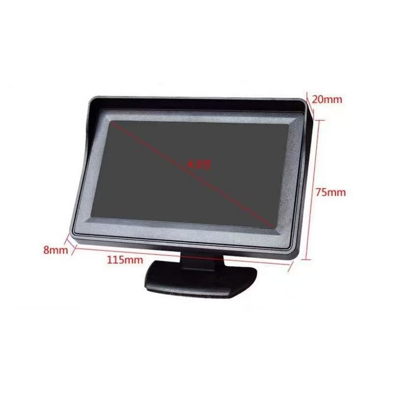 Cross-Border Popular Baby Monitoring Car Display Screen Cvbs Camera 4.3inch Desktop Car Lcd Monitor