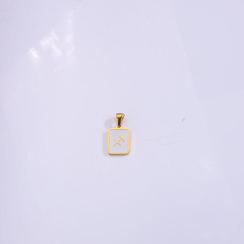 Acero de titanio transfronterizo simple 12 colgante de collar constelación mujeres Europa y América 18K universal conchas constelación colgante accesorios