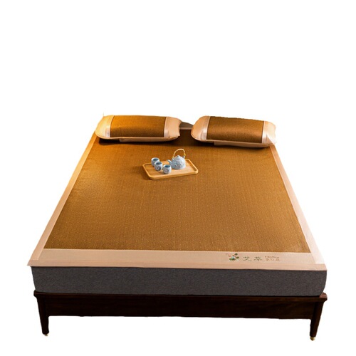 New mugwort vine mat, ice silk cool mat, ancient vine mat for mother and baby, household use, foldable grass mat, summer air conditioning mat, wholesale