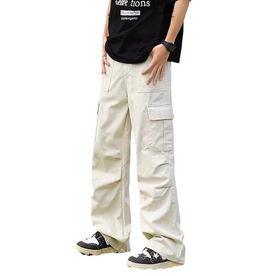 Summer Thin Teenager Duffy Handsome cleanfit Straight Tooling Pants Japanese Style Retro Multi-Pocket Casual Trousers for Men