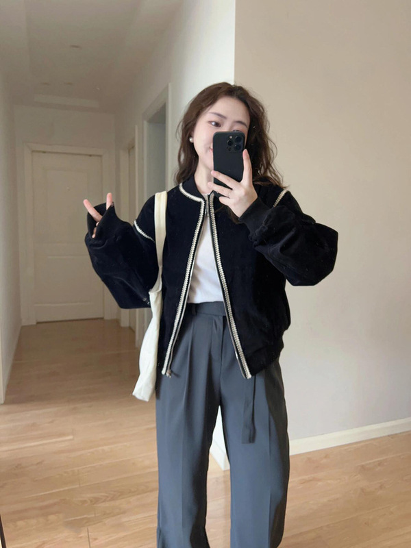 意法外套女2025春秋季新款棒球服休闲韩系宽松美式上衣口袋设计|undefined