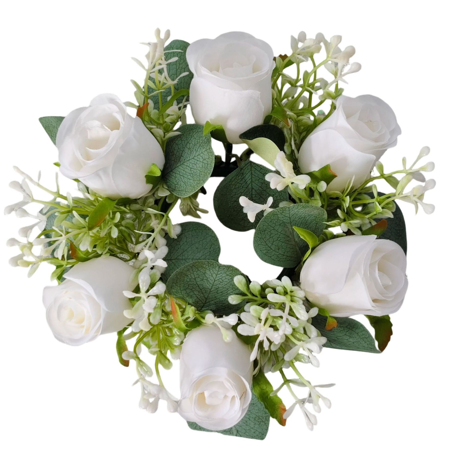 Simulación transfronteriza rosa eucalyptus candelabro guirland decoración de mesa de banquete guirland decoración del hogar amazon