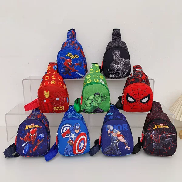 New Children's Bags for Boys and Girls, Fashionable Cartoon Coin Purses, Crossbody Bags, Trendy Kids' Outdoor Casual Small Backpacks, Chest Bags
