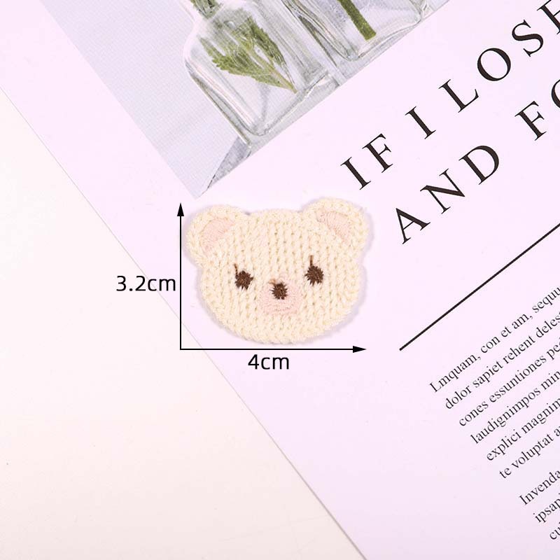 2448 카툰 6#곰 머리 베이지