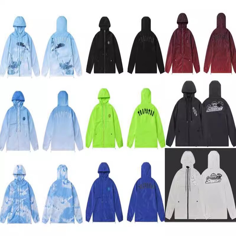 Cross-Border Trapstar American Fashion High Street Unisex Hooded Jacket with Embroidered Letters, Loose-Fitting Windbreaker Zip-Up Jacket Trendy Cross-Border Trapstar American Fashion High Street Unisex Hooded Jacket with Embroidered Letters, Loose-Fitting Windbreaker Zip-Up Jacket Trendy