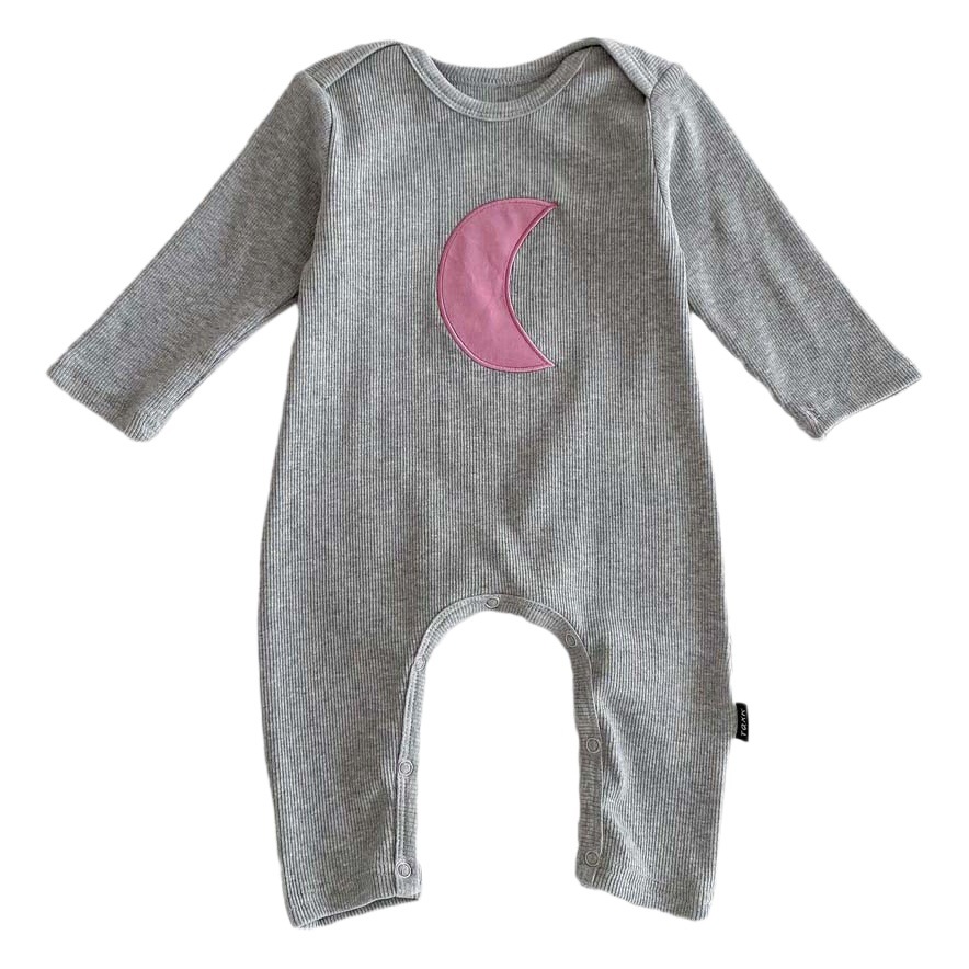 Estilo coreano primavera y otoño bebé de manga larga mono hombres y mujeres bebé largo lindo Luna casual mono