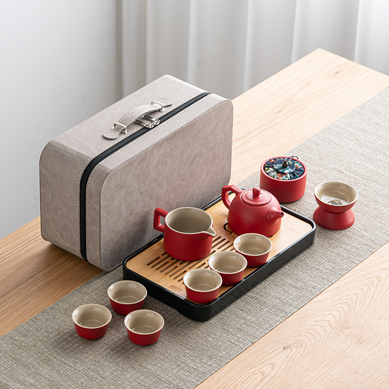 붉은 우물 울타리 냄비 + 흰색 재주머니