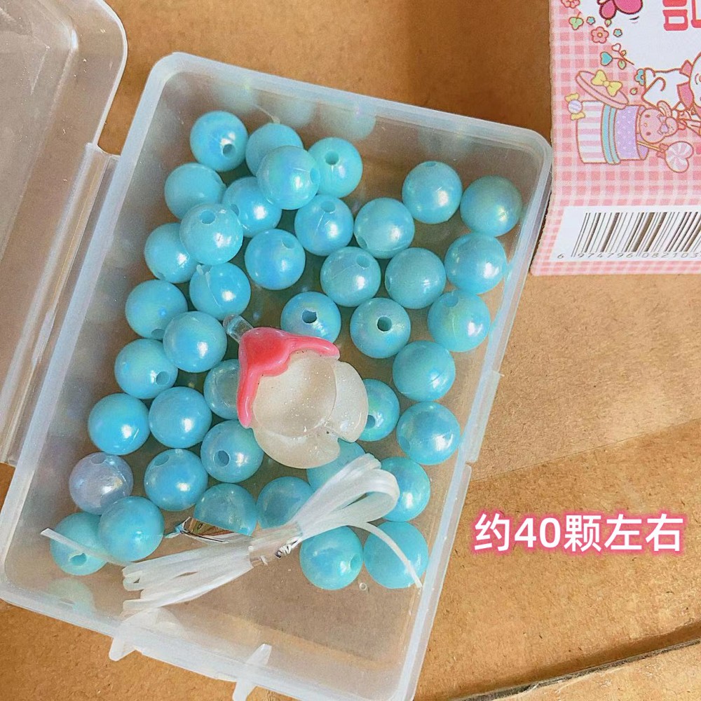 Nueva pulsera hecha a mano de bricolaje verano dibujos animados colgante en caja linda chica plástico divertido los niños