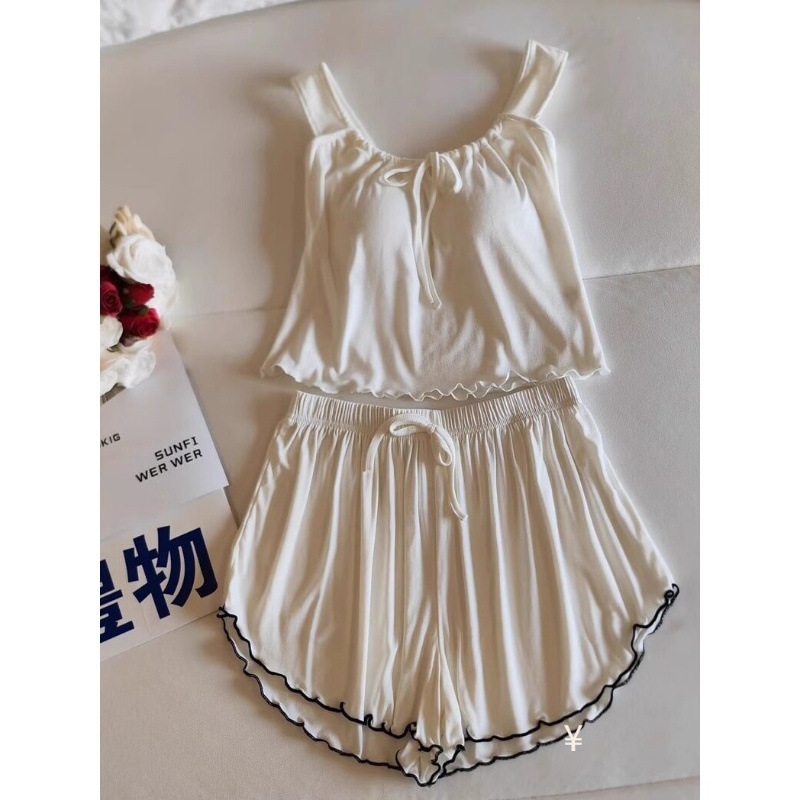 2026 New Super Popular Modal Pajamas for Women, Summer Camisole, Sweet, Cute, Sexy, with Chest Pads, Two-Piece Set 2026 New Super Popular Modal Pajamas for Women, Summer Camisole, Sweet, Cute, Sexy, with Chest Pads, Two-Piece Set