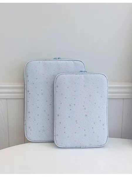 Star Pattern Simple Computer Bag 13inch Tablet Inner Sleeve Bag for Women Korean Style Ins Style Lightweight Shockproof Storage Bag