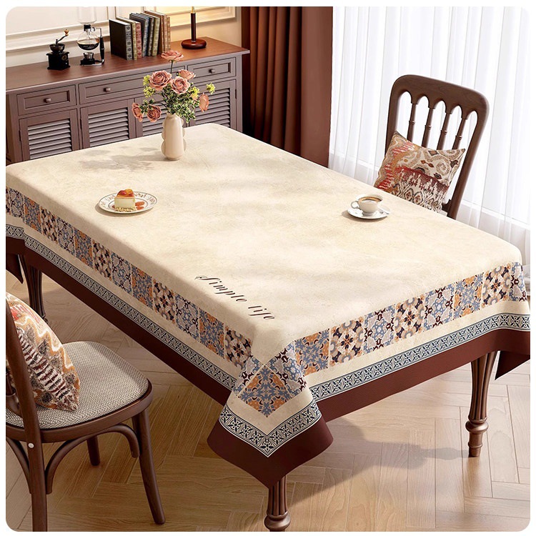Mesa de comedor americana impermeable anti-contaminante sin lavado anti-escaldado almohadilla de mesa de PVC ligera de lujo de alta calidad mesa de té tela protectora de escritorio
