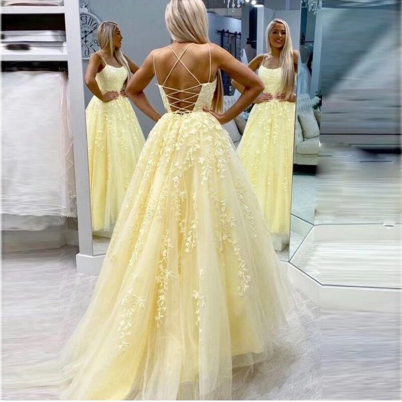 El comercio exterior de Europa y América Amazon AliExpress deseo vestido de noche sexy Correa backless encaje vestido de novia largo image 4