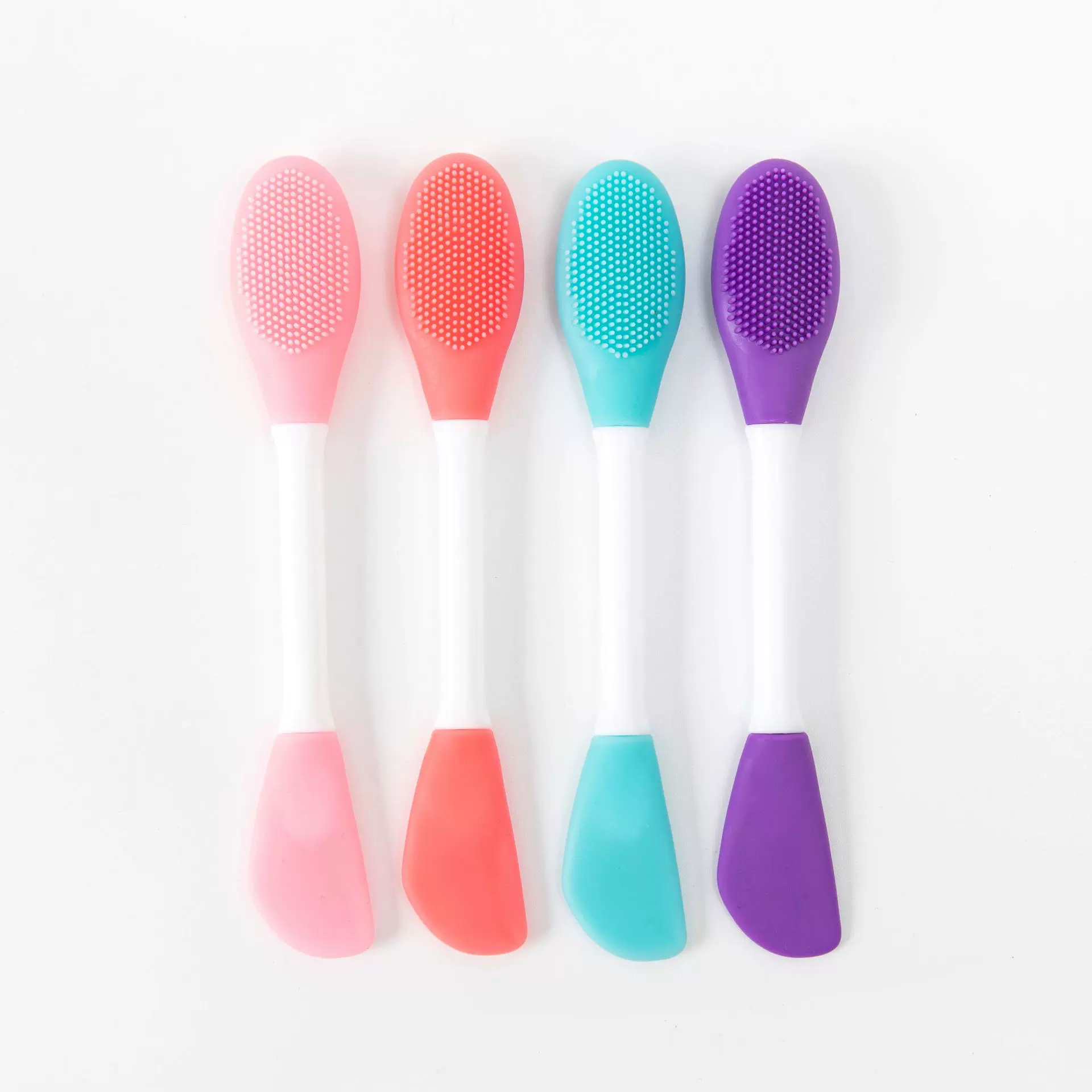 单支双头硅胶面膜刷面部清洁剂脸部洁面刷涂抹按摩二合一洗脸刷