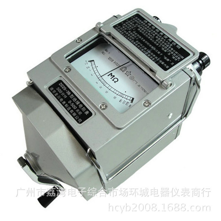 南京ZC25-3B手摇式兆欧表 500绝缘电阻 指针式绝缘电阻测试仪