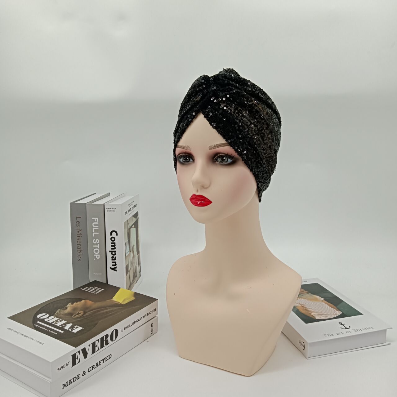 2023跨境新款亮片多色扭扭帽非洲小帽包頭帽廠家批發