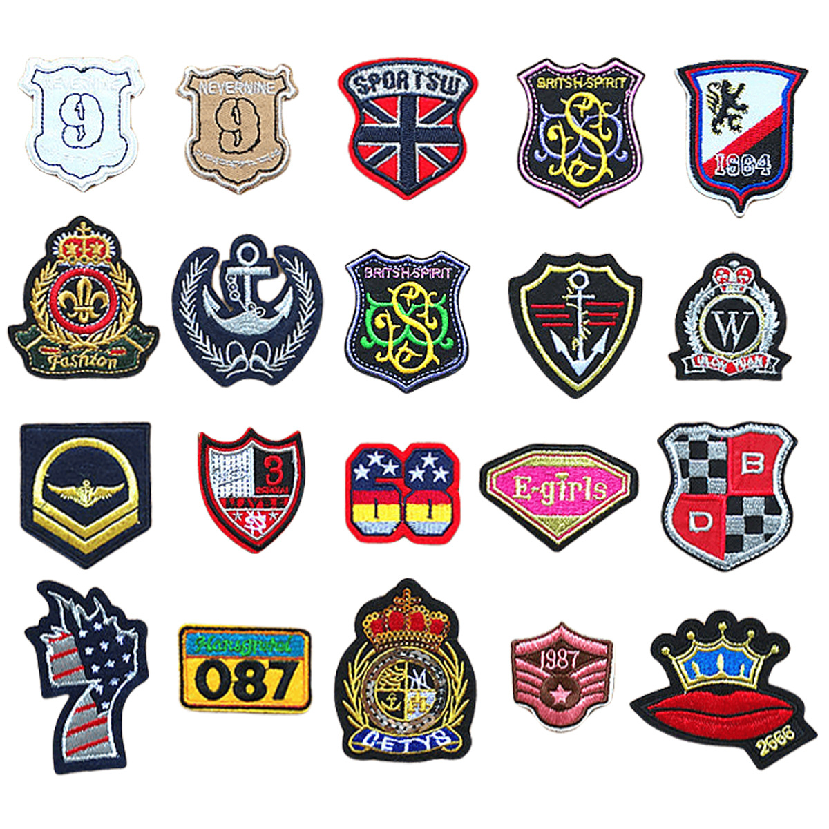 刺绣徽章DIY布贴辅料学院风可烫衣服补丁贴服装立体刺绣