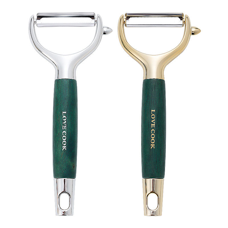 Cuchillo de peeling multifuncional para el hogar, cuchillo de peeling de madera, cuchillo de frutas de acero inoxidable, cuchillo de raspador, cuchillo de raspador de papas
