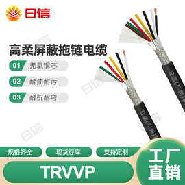 TRVVP高柔性屏蔽拖链线2 3 4 5芯0.5 1平方坦克链线伺服编码器线