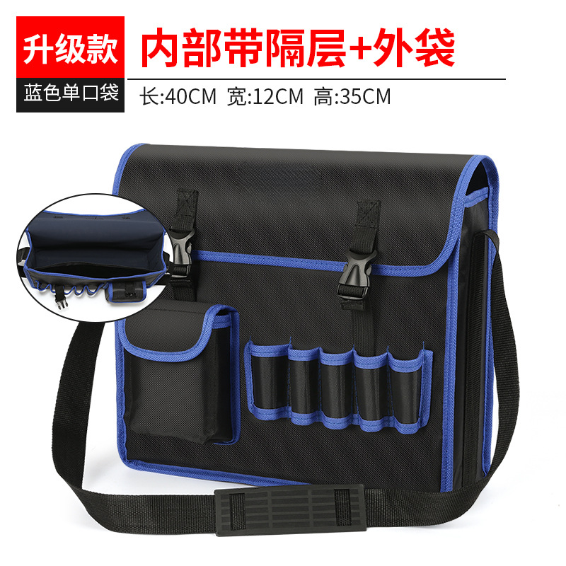Paquete de herramientas eléctricas de lona gruesa, bolso multifuncional especial para el mantenimiento de la carpintería, bolso grande resistente y duradero para hombres