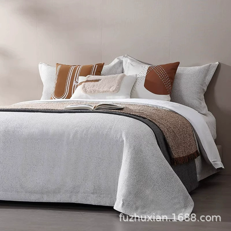 Оранжевая современная минималистская модель комнаты постельного белья из девяти предметов