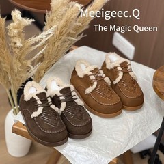 毛鞋子女包头半拖鞋外穿2025秋冬新款百搭一脚蹬勃肯鞋拖鞋