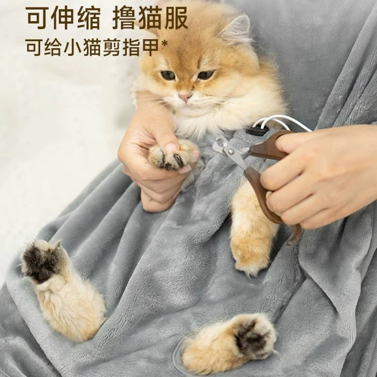 Новый кошачий фартук фланелевый ультра-мягкий кошачий фартук с отверстиями для кошек сумка антипригарный кошачий кошачий артефакт для кошачьей одежды