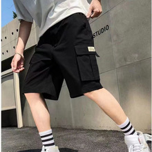 日系爆款百搭弹力ins工装短裤男士宽松大码五分裤潮流运动裤