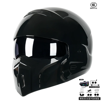 helmet, Motosiklet dəbilqələri - m-bright-black-bbluetooth-more-cost-effective