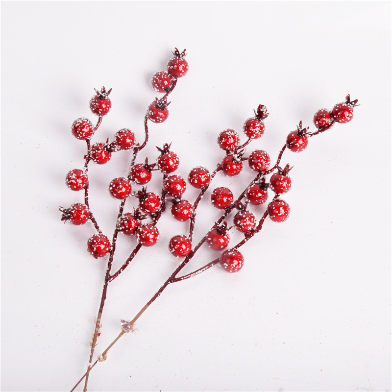 Navidad decoraciones 12 oro rojo plata brillo simulación fruta cadena árbol de Navidad guirnalda DIY Accesorios Decoración