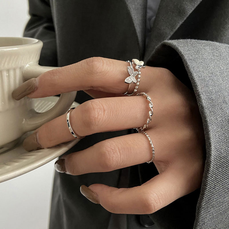 Elegant Butterfly Ring Four Piece Set For Women Luxury Design_voghion.com