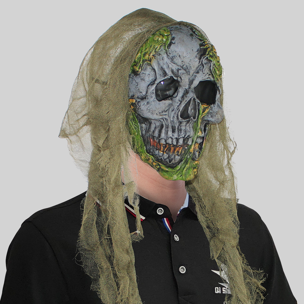 Schreiende grüne General-Film- und Fernsehhaube, Maskenball, Horror-Grimasse, Maske, Halloween-Party, Parodie-Requisiten_voghion.com