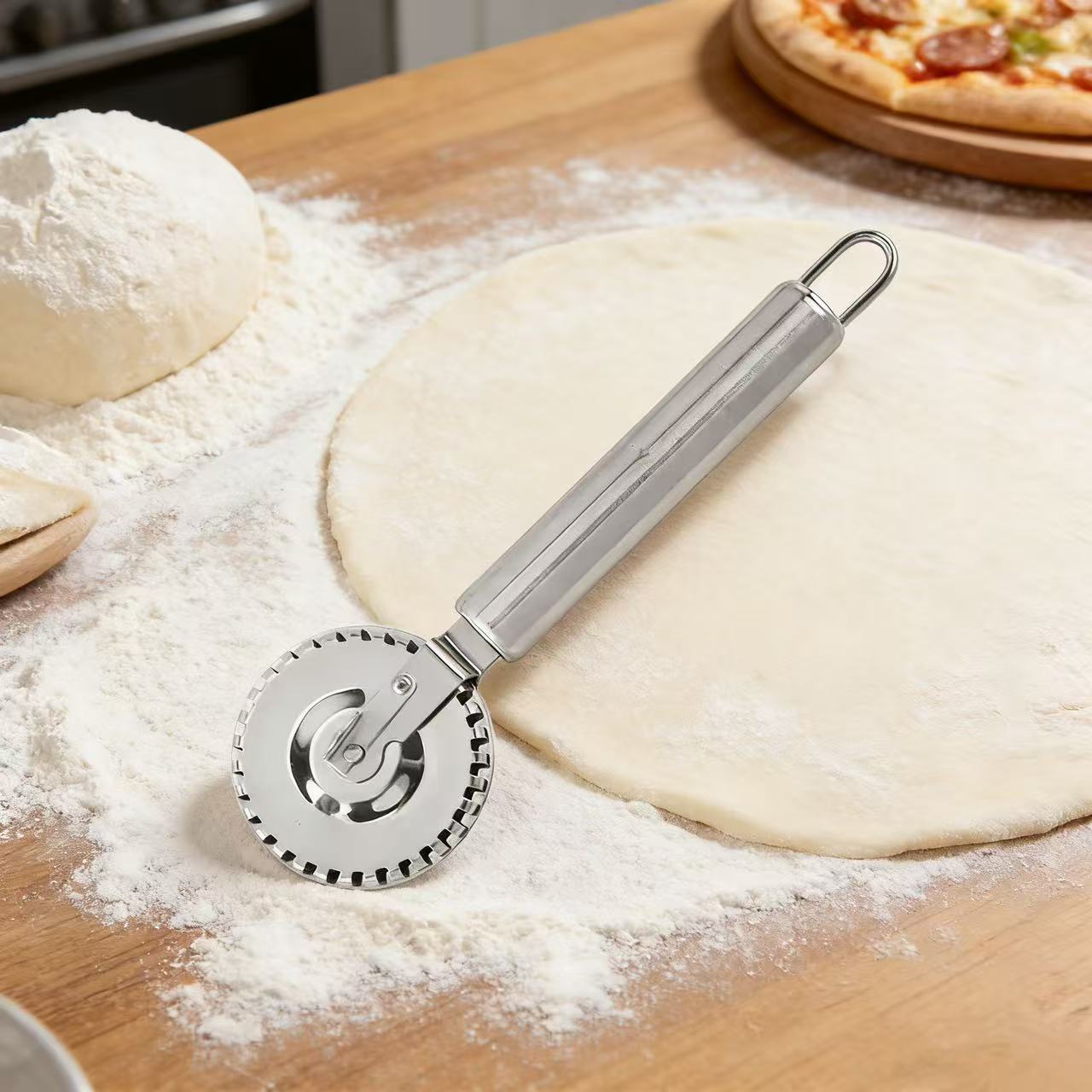 Cuchillo de pastel de acero inoxidable cuchillo de pizza multifuncional cuchillo de relieve creativo cuchillo de encaje cuchillo de pizza de cocina horneado gadget