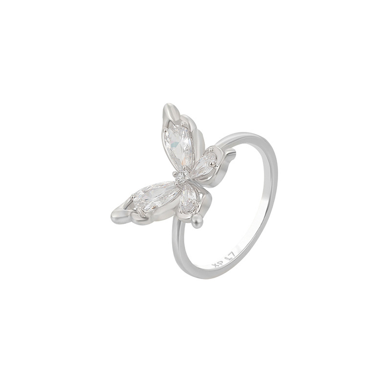 Xuping joyería simple de alto nivel anillo de mariposa nicho diseño ligero de lujo temperamento suave anillo de sellado de viento al por mayor