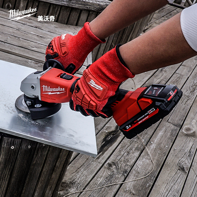 美沃奇锂电角磨机无刷切割机充电手砂轮机电动磨光机M18BLSAG100X