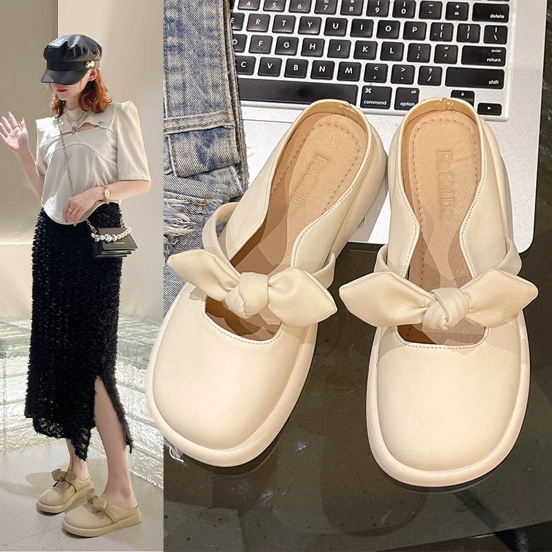 Лук с головой и половинной тапочкой женская внешняя одежда 2025 новая весна