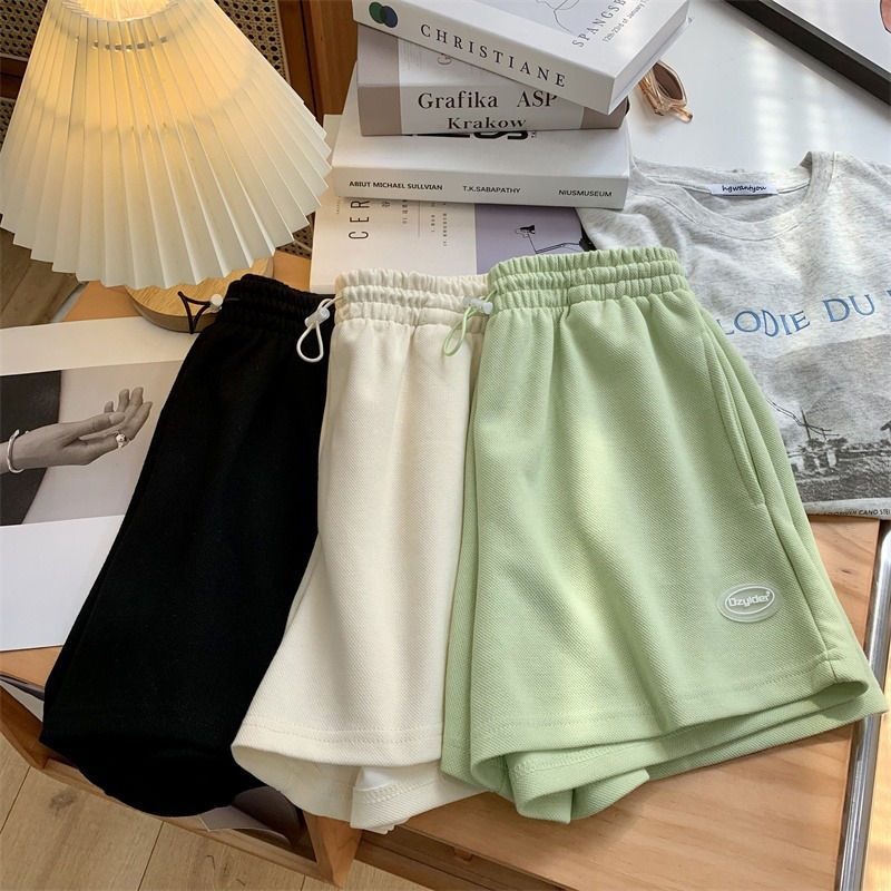 Women's Lightweight Loose-Fit Casual Shorts - Stretchy Polyester Athletic Lounge Shorts For Home, Exercise, And Daily Wear, Gray, Black, Green, Beige_ecoleips.com