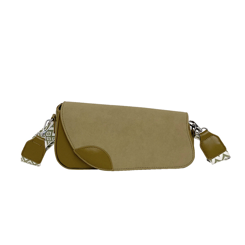 Bolsos pequeños con textura transfronteriza 2025 verano nuevo estilo bolso femenino diseño de nicho bolso de hombro retro bolso de mensajero con correa de hombro ancha