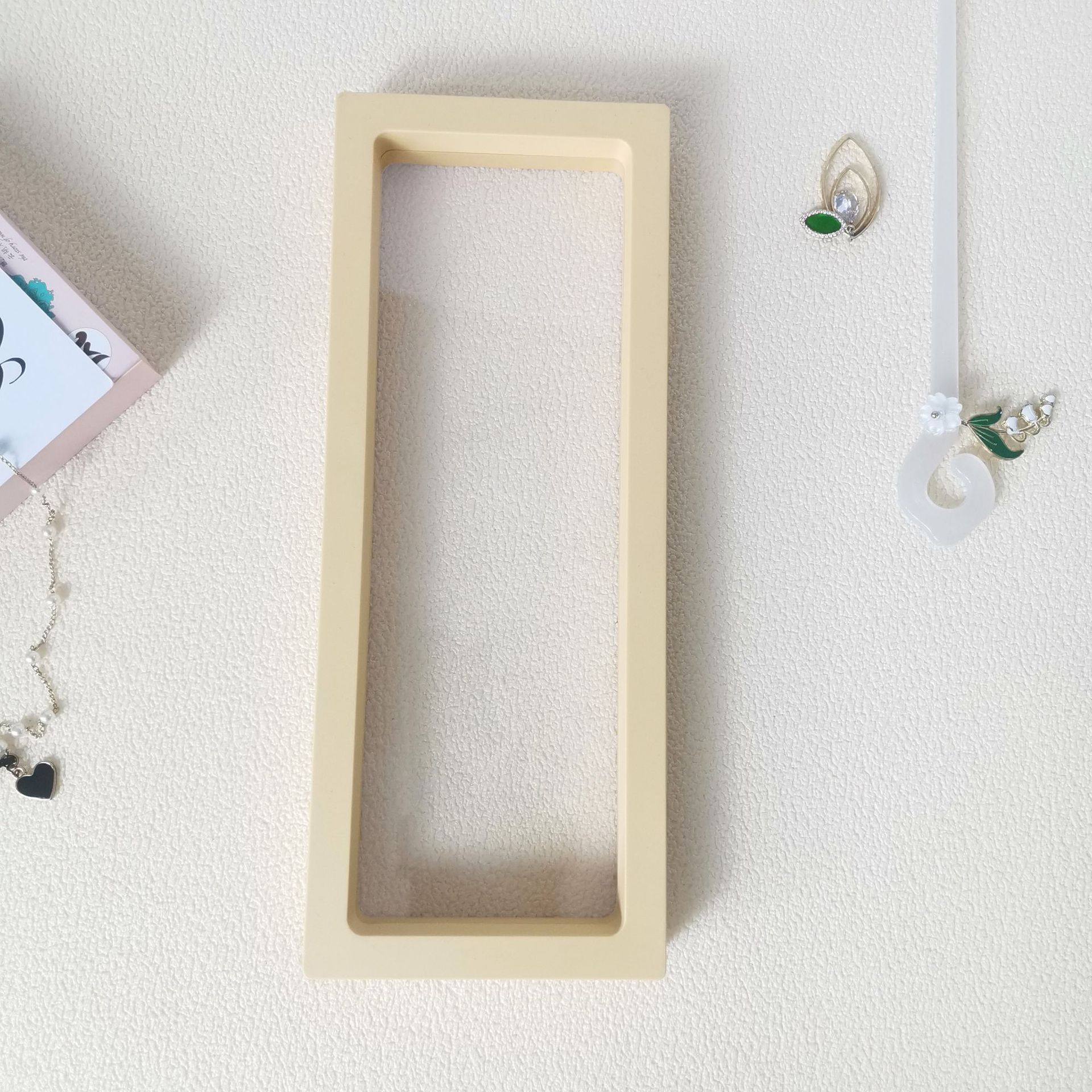 透明彩色饰品悬浮盒国风发簪挂件配饰防尘收纳盒精品店首饰包装盒