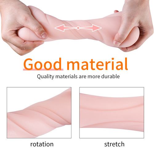 A dual-headed, three-channel male masturbation device with a realistic texture, resembling a plane, for self-pleasure purposes. Available for one-time order.