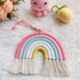 Ins Nordic style 6 rainbow color car hanging car hand-woven decorative pendant children's room wall hanging