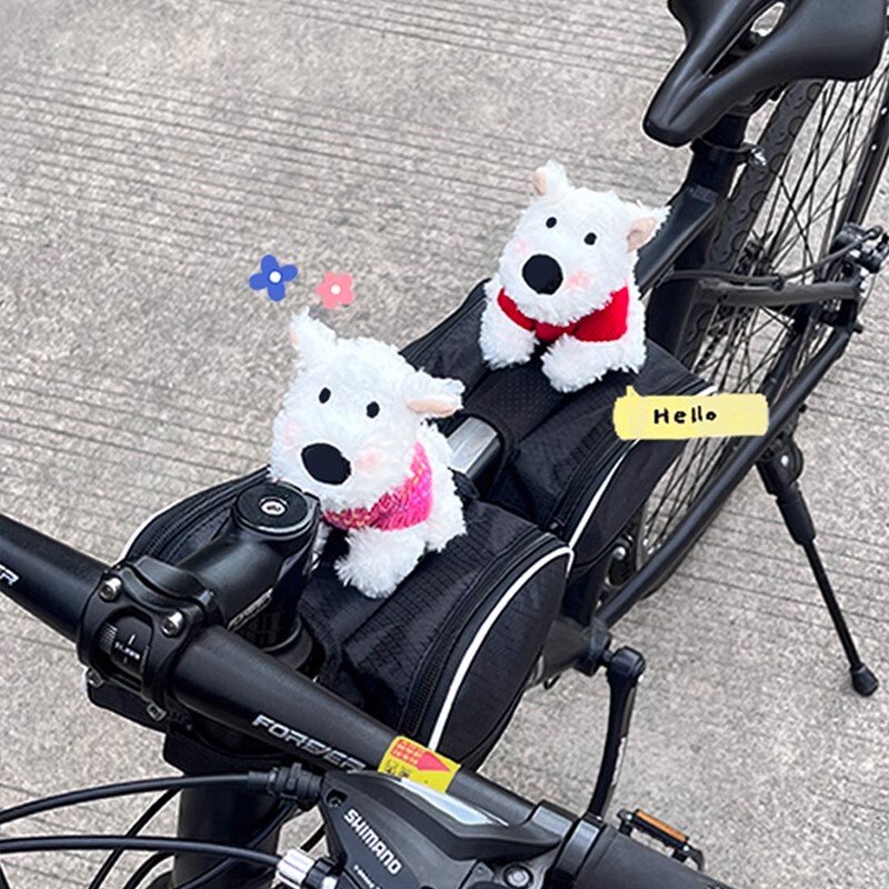 Blush Sweater Scribbled Dog Doll Bicycle Front Beam Bag Cute Upper Tube Bag Mountain Bike Universal Beam Bag Road Bike Blush Sweater Scribbled Dog Doll Bicycle Front Beam Bag Cute Upper Tube Bag Mountain Bike Universal Beam Bag Road Bike