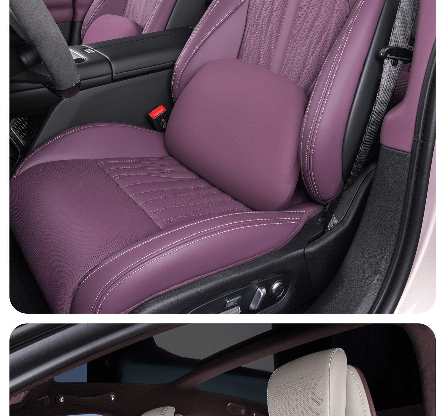 Suitable for 26 New Xiaomi Su7 Car Models, Magnetic Headrest, Neck Pillow, Breathable and Comfortable Pillow, Lumbar Support, Magnetic Version