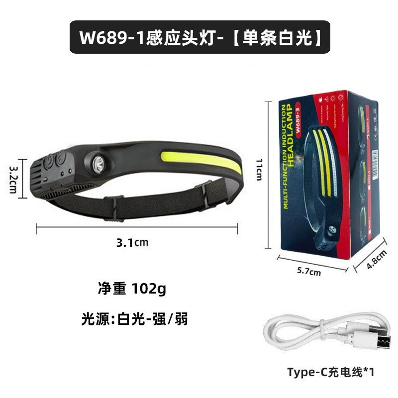 挂耳式充电长续航夜钓登山多功能可拆卸照明灯跨境户外感应头灯|undefined