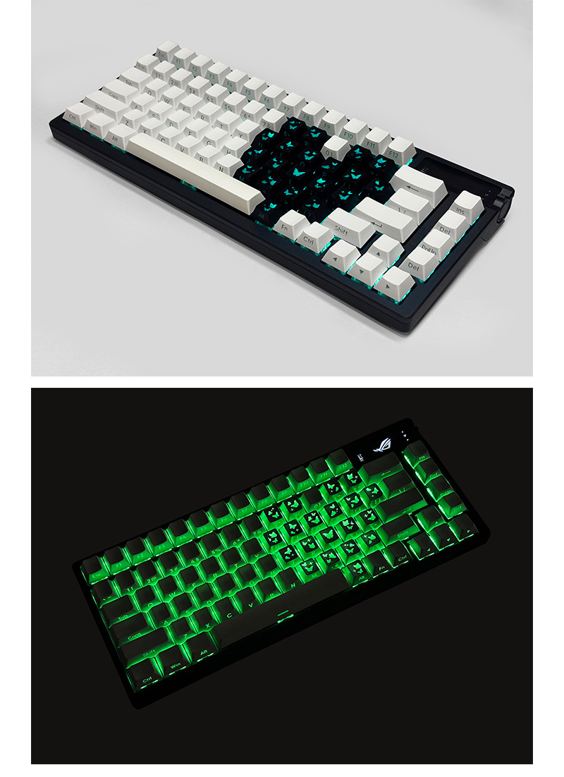Heart Butterfly Mechanical Keyboard Keycaps 21 Keys Magnetic Diy_voghion.com
