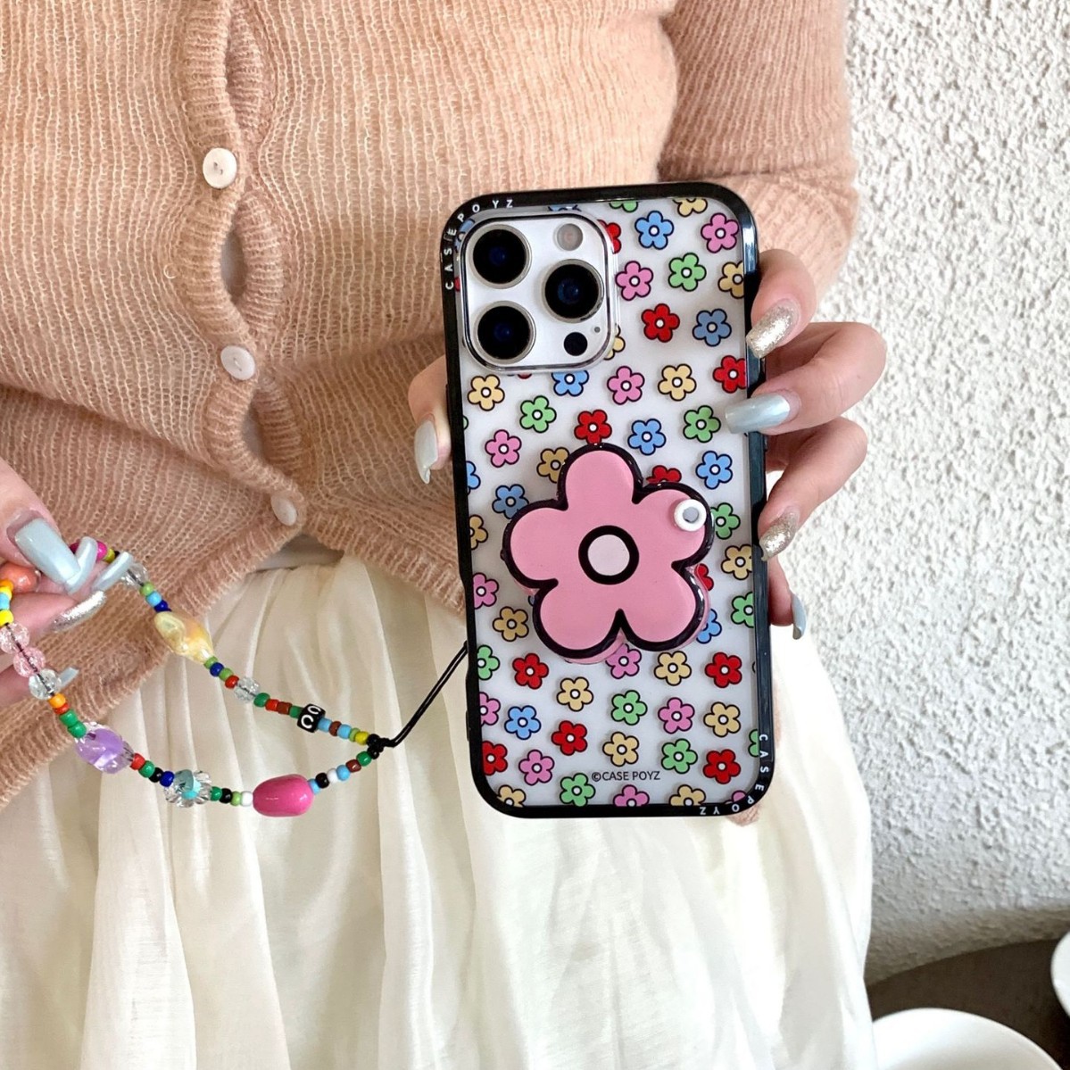 Flores de dopamina de colores para iPhone15/16 funda para teléfono móvil 16ProMax verano 14/13 nuevo 15PM hembra