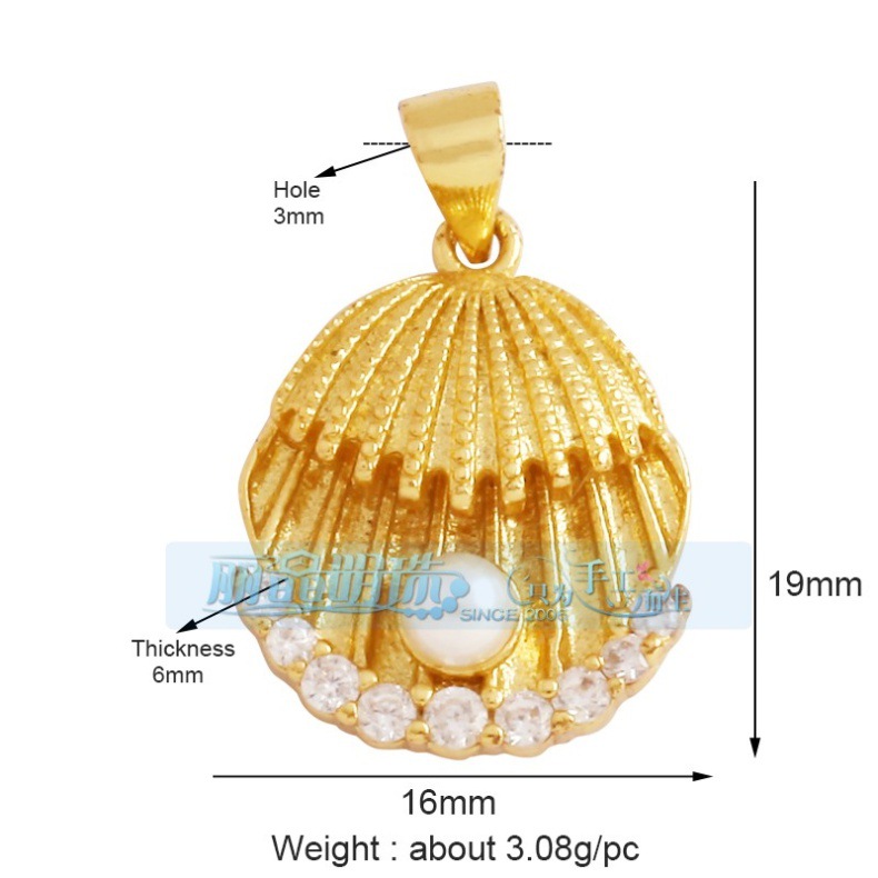 2g Weight Pendant Jewelry Making Type 18K Gold Plated Plating Material DIY Jewelry Accessories Classification 1 Piece Quantity Copper Material Scallop, Starfish, Conch Pattern All Seasons Season Marine Style Style 1 Piece Copper 18K Gold Plated Scallop Starfish Conch Pendant 9