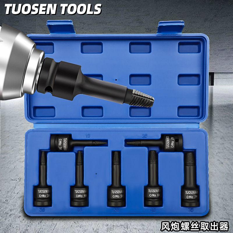 Tuosen Wind Cannon Broken Screw,Broken Wire,Broken Head Screw Extractor,Sliding Thread,Broken Screw Removal Tool Sleeve Head