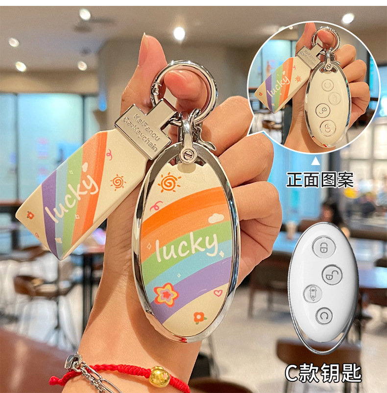 Suitable for Byd Dolphin Key Cover Han Ev Cartoon Pattern Seagull Destroyer 05 All-Inclusive Tpu Protective Shell Bag
